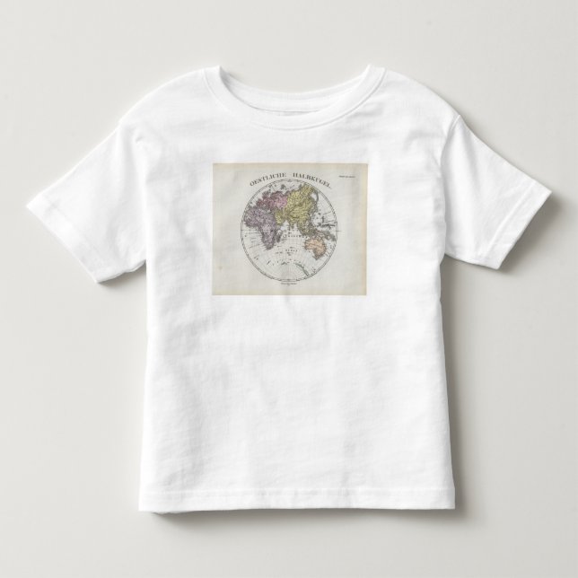 T-shirt Pour Les Tous Petits Carte d'atlas d'hémisphère oriental (Devant)