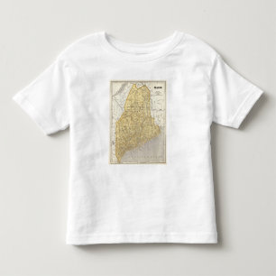 T-shirt Pour Les Tous Petits Carte d'atlas du Maine