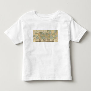 T-shirt Pour Les Tous Petits Carte de la partie occidentale de l'état de New