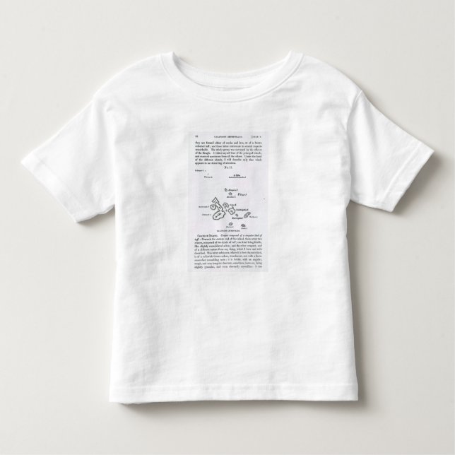 T-shirt Pour Les Tous Petits Carte de l'archipel de Galapagos, 1844 (Devant)