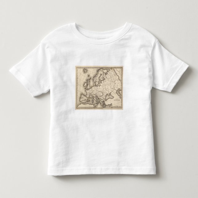 T-shirt Pour Les Tous Petits Carte de l'Europe (Devant)