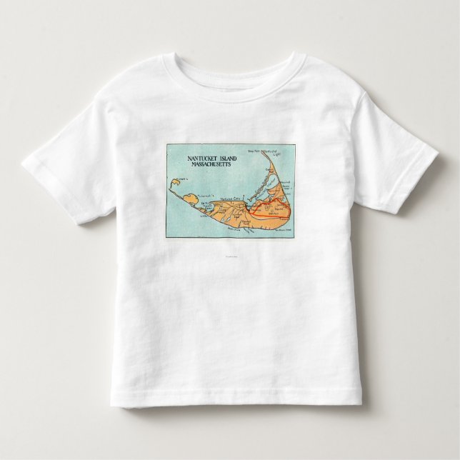 T-shirt Pour Les Tous Petits Carte de l'île (Devant)