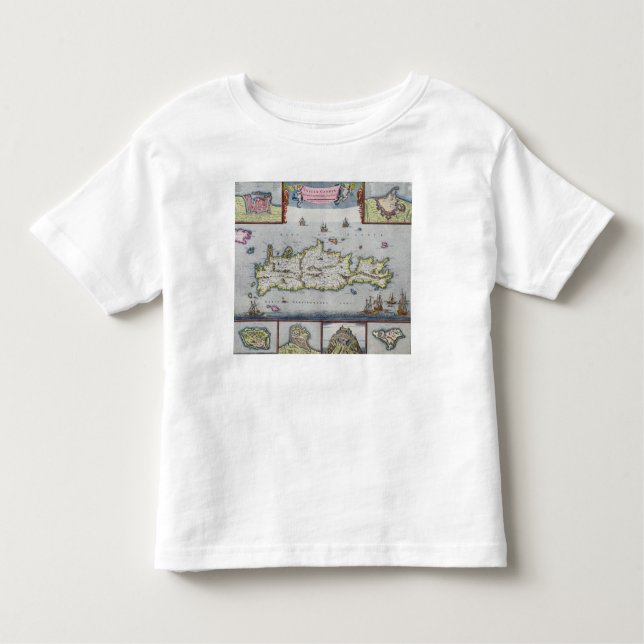 T-shirt Pour Les Tous Petits Carte de l'île de Candia (Devant)
