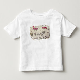 T-shirt Pour Les Tous Petits Carte de l'île moluquoise, gravée