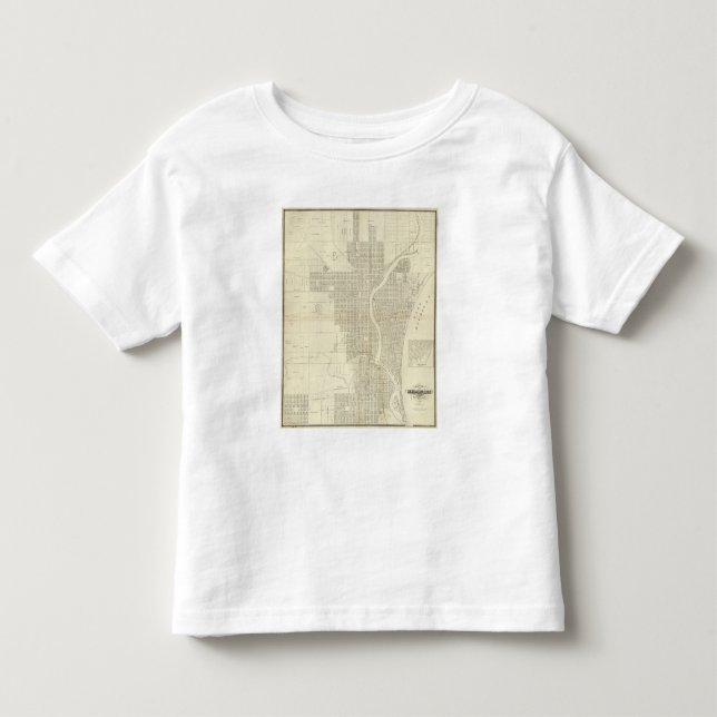 T-shirt Pour Les Tous Petits Carte de Milwaukee (Devant)