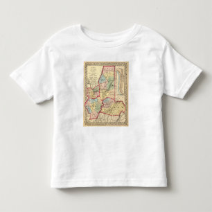 T-shirt Pour Les Tous Petits Carte de Preston, Taylor, Barbour, comtés de