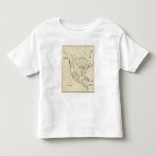 T-shirt Pour Les Tous Petits Carte d'ensemble de l'Amérique du Nord