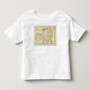 T-shirt Pour Les Tous Petits Carte d'ensemble de l'Asie