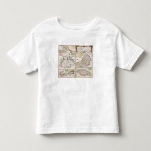 T-shirt Pour Les Tous Petits Carte des colonies anglaises dans les Caraïbe,