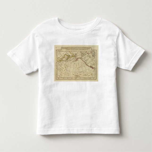 T-shirt Pour Les Tous Petits Carte des découvertes faites par le cuisinier et (Devant)