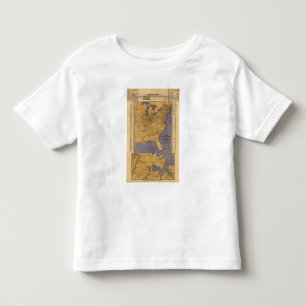 T-shirt Pour Les Tous Petits Carte des états atlantiques