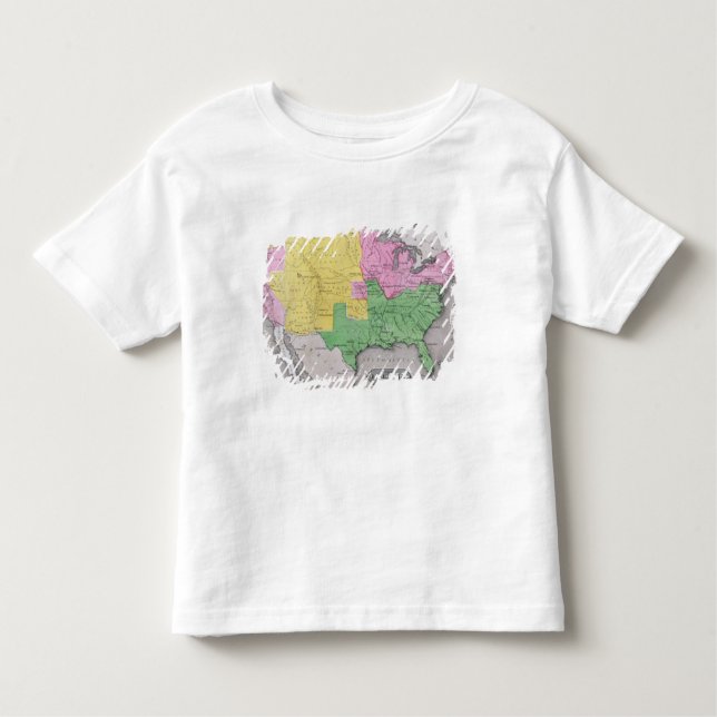 T-shirt Pour Les Tous Petits Carte des Etats-Unis (Devant)