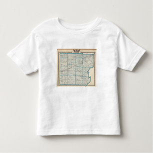 T-shirt Pour Les Tous Petits Carte du comté de Clark