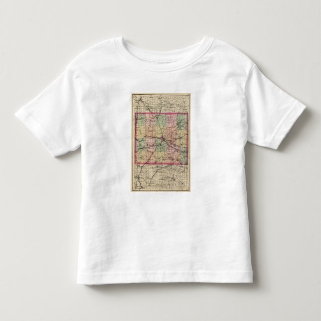 T-shirt Pour Les Tous Petits Carte du comté de Jackson, Michigan (Devant)