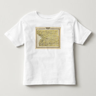 T-shirt Pour Les Tous Petits Carte du comté de Madison