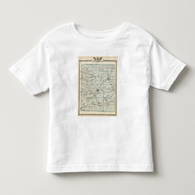 T-shirt Pour Les Tous Petits Carte du comté de Saline (Devant)