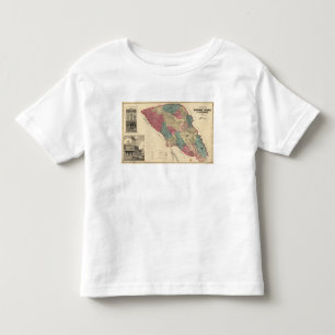 T-shirt Pour Les Tous Petits Carte du comté de Sonoma la Californie