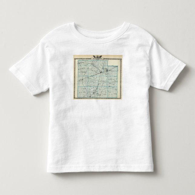 T-shirt Pour Les Tous Petits Carte du comté d'Effingham (Devant)