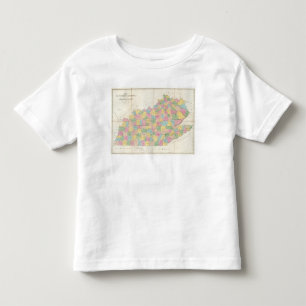 T-shirt Pour Les Tous Petits Carte du Kentucky et du Tennessee