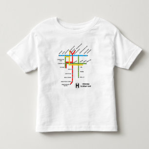 T-shirt Pour Les Tous Petits Carte du métro Hingham Massachusetts