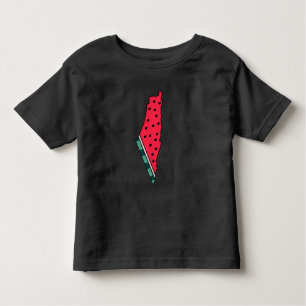 T-shirt Pour Les Tous Petits carte graphique de la pastèque palestine colorée