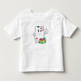 T-shirt Pour Les Tous Petits Carte Poker avec jetons Poker