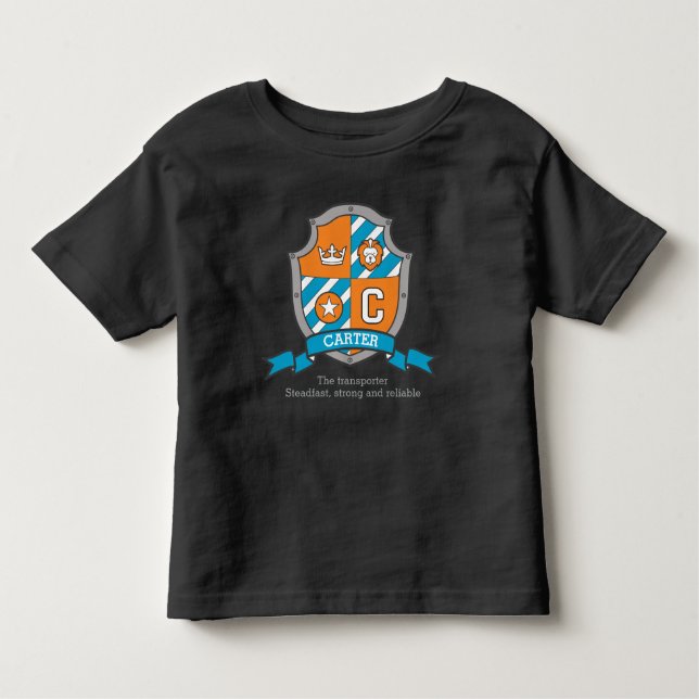 T-shirt Pour Les Tous Petits Carter boys C nom et sens garçons blasons (Devant)