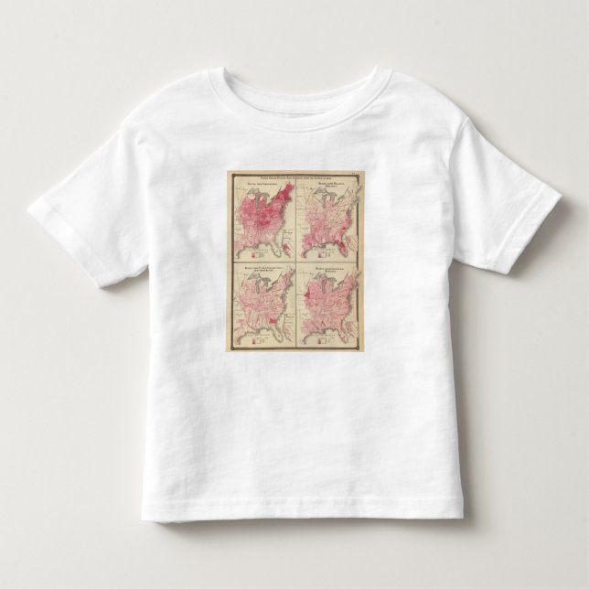T-shirt Pour Les Tous Petits Cartes de vitalité des Etats-Unis (Devant)