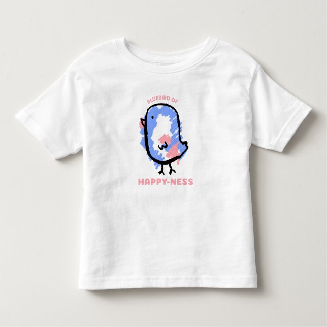 T-shirt Pour Les Tous Petits Carton bleu mignon (Devant)
