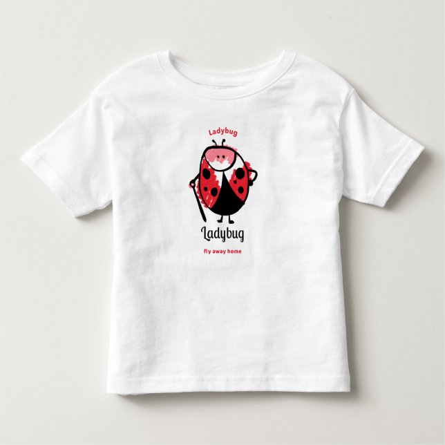 T-shirt Pour Les Tous Petits Carton mignon Ladybug (Devant)