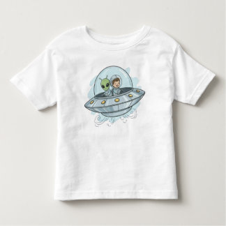 T-shirt Pour Les Tous Petits Cartoon Flying Alien