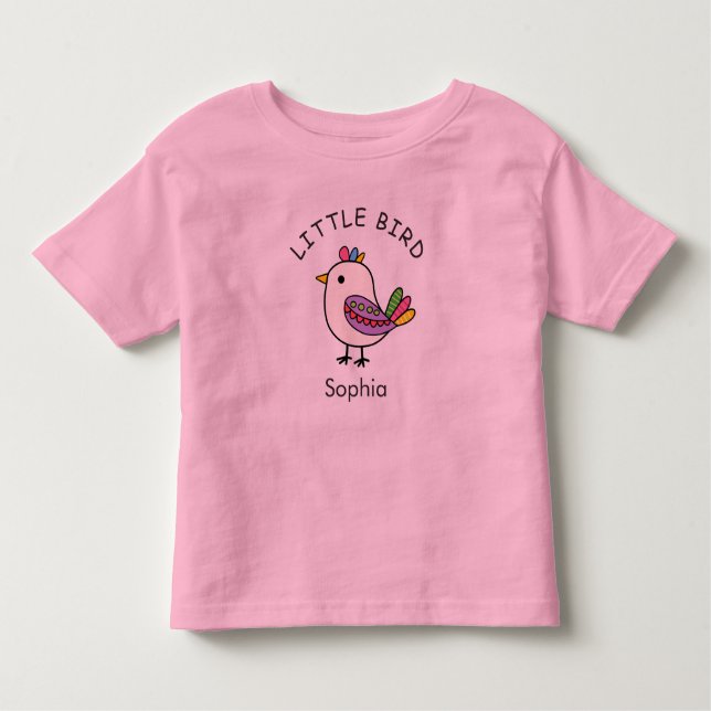 T-shirt Pour Les Tous Petits CARTOON LITTLE BIRD personalize this template (Devant)