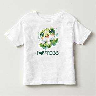T-shirt Pour Les Tous Petits Cartoon mignon J'aime les grenouilles