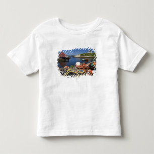 T-shirt Pour Les Tous Petits Casiers à homards, bouées et cordes sur le quai à