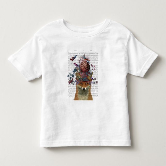 T-shirt Pour Les Tous Petits Casque d'oiseaux renard avec Artichoke (Devant)