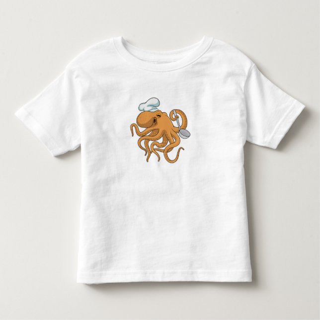 T-shirt Pour Les Tous Petits Casquette chef Octopus Cook (Devant)