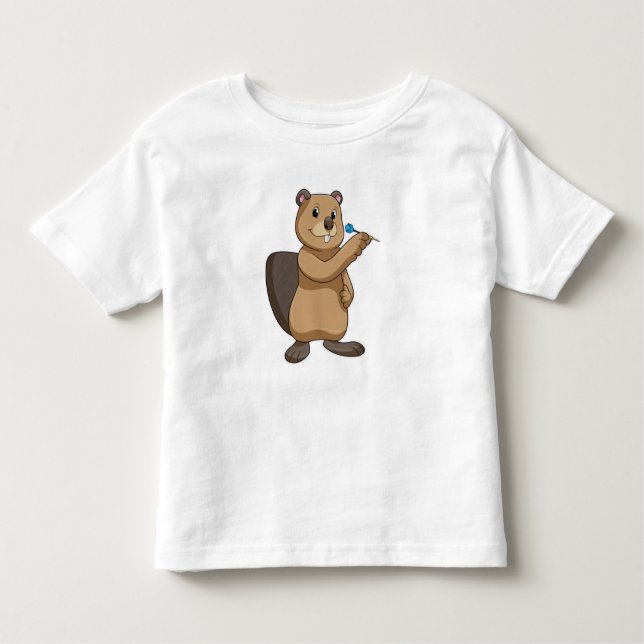 T-shirt Pour Les Tous Petits Castor aux fléchettes avec fléchette (Devant)