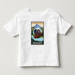 T-shirt Pour Les Tous Petits Castor et capot de Mt. - Mosier, Orégon