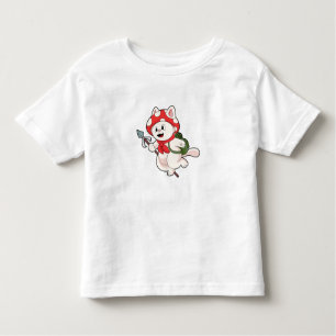 T-shirt Pour Les Tous Petits Cat as Mushroom picker with Mushroom