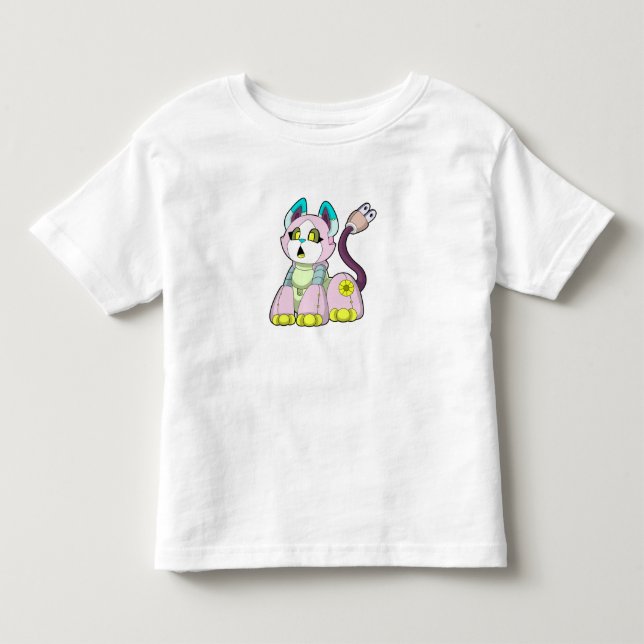 T-shirt Pour Les Tous Petits Cat as robot (Devant)