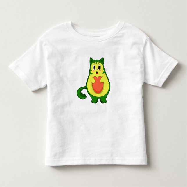 T-shirt Pour Les Tous Petits Cat Avocado (Devant)
