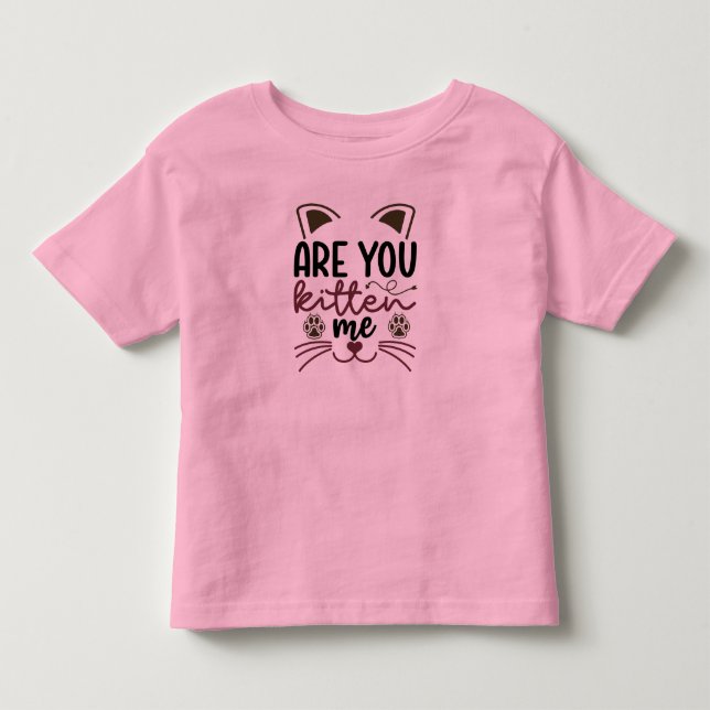 T-shirt Pour Les Tous Petits Cat Devis amusants (Devant)