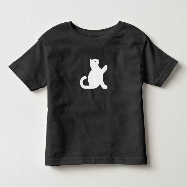 T-shirt Pour Les Tous Petits Cat dit bonjour (Devant)