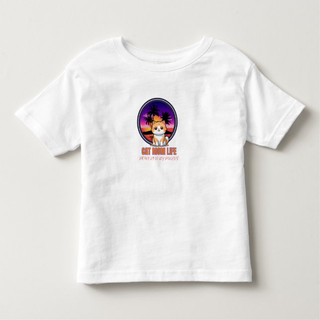 T-shirt Pour Les Tous Petits Cat Mom Life funny (Devant)
