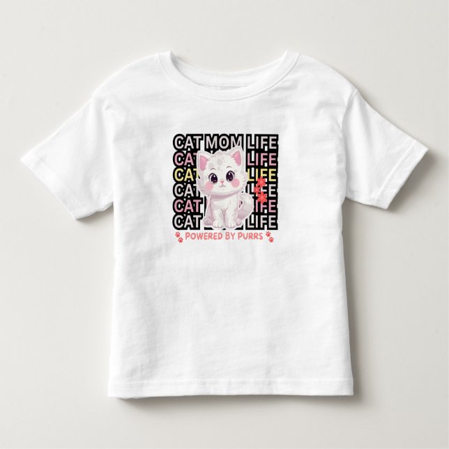 T-shirt Pour Les Tous Petits Cat Mom Life funny (Devant)
