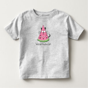 T-shirt Pour Les Tous Petits Cat Watermelon Drôle Carton