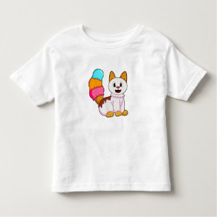 T-shirt Pour Les Tous Petits Cat with Popsicle