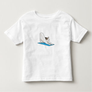 T-shirt Pour Les Tous Petits Cat Yoga Méditation Fitness