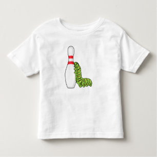 T-shirt Pour Les Tous Petits caterpillar at bowling with bowling pin