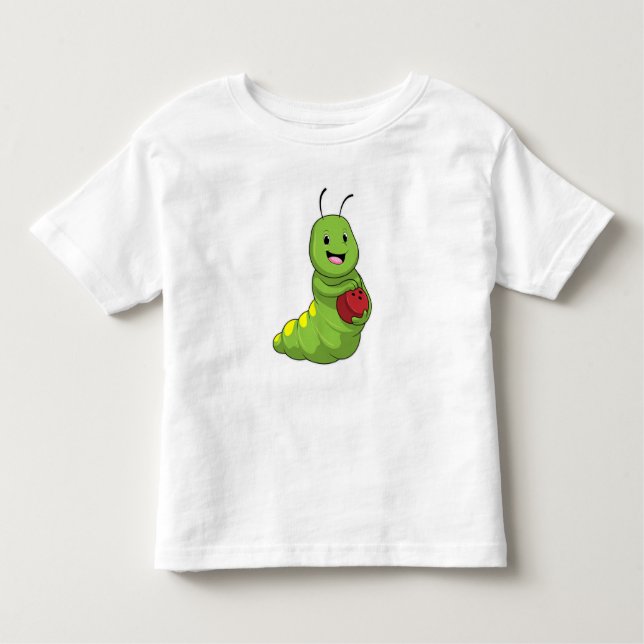 T-shirt Pour Les Tous Petits Caterpillar au Bowling avec Bowling ball (Devant)